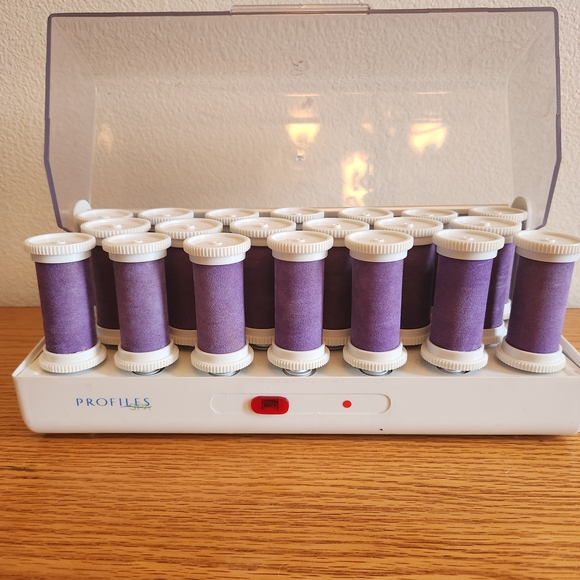 Belson Pofiles Spa Purple Velvet Flocked Hot Rollers Set - Picture 5 of 8